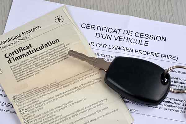 Déclaration de cession pour vendre une voiture et document obligatoire pour faire une demande de carte grise